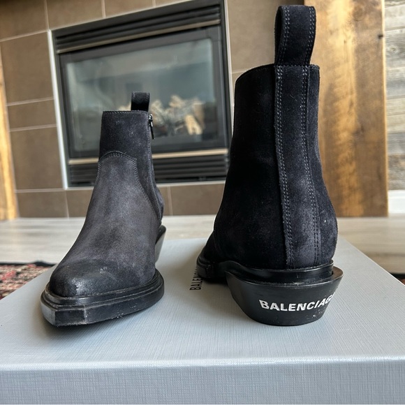 Balenciaga Santiag Suede Western Boots - Picture 3 of 6